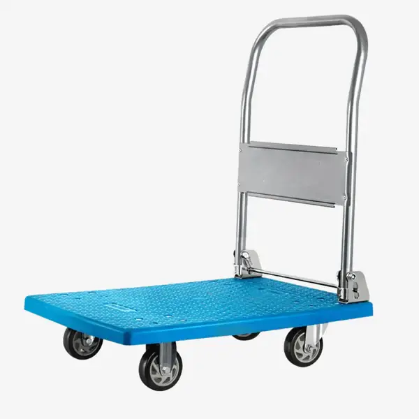 Chariot de Transport Pliable 300KG – Plateforme Plastic Roulante Industrielle avec 4 Roues – Image 3