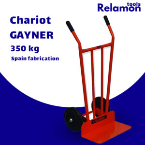 Chariot de manutention Gayner CR-H350/PG – Charge 350 kg – Roues en caoutchouc macisé